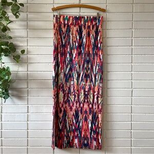 a.n.a. Colorful Maxi Skirt with Slits - M